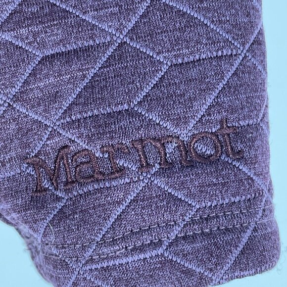 Marmot Women 's Annie Purple Long Sleeve Quilted Jacquard Cowl Neck Pullover S - Picture 6 of 10
